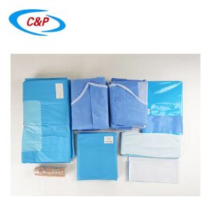 China ODM Knee Arthroscopy Disposable Surgical Pack Lower Extremity Drape Blue on sale