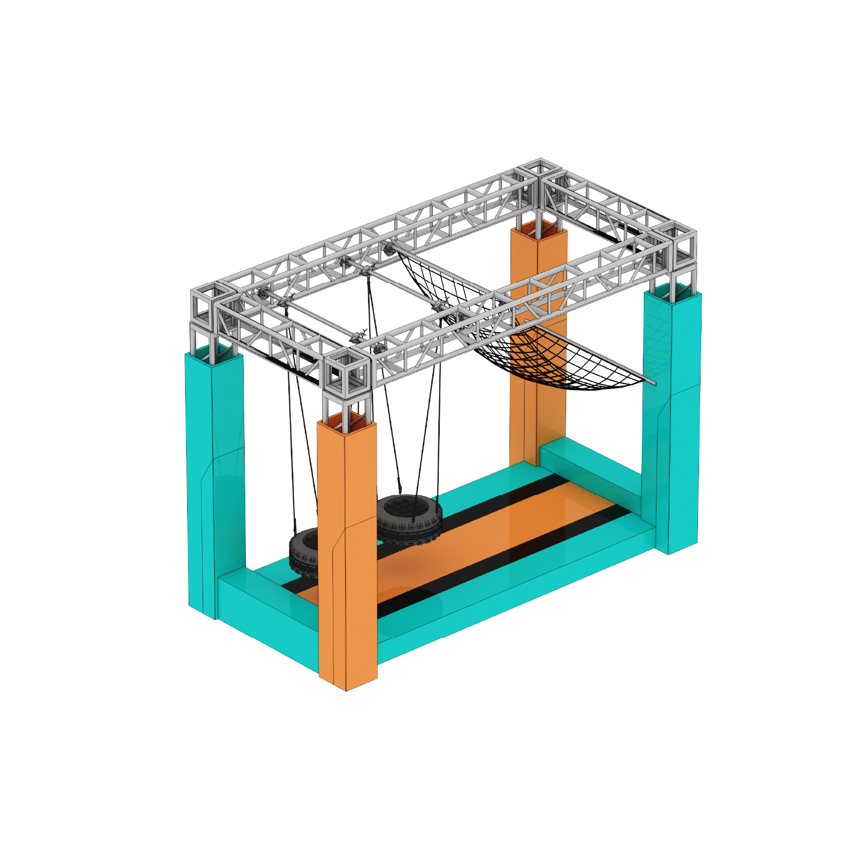 Custom Ninja Course Playground Equipment indoor playground obstacle course