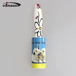 Vertical Carved Triangular Prism Lint Roller Plastic Handle