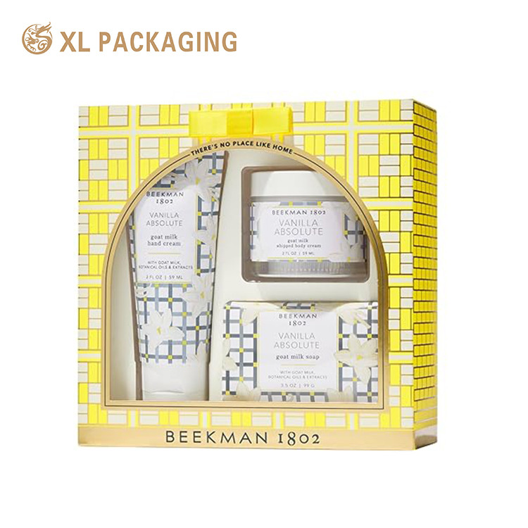 Customized Custom Paper Box for Luxury Gift Packaging of Cosmetic Skincare Sets with Stamping