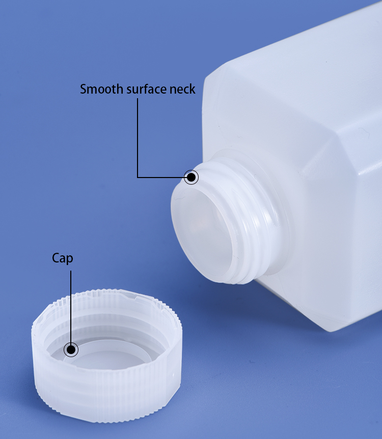 500ml Translucent Medicine Polylab HDPE Reagent Bottle Small Mouth