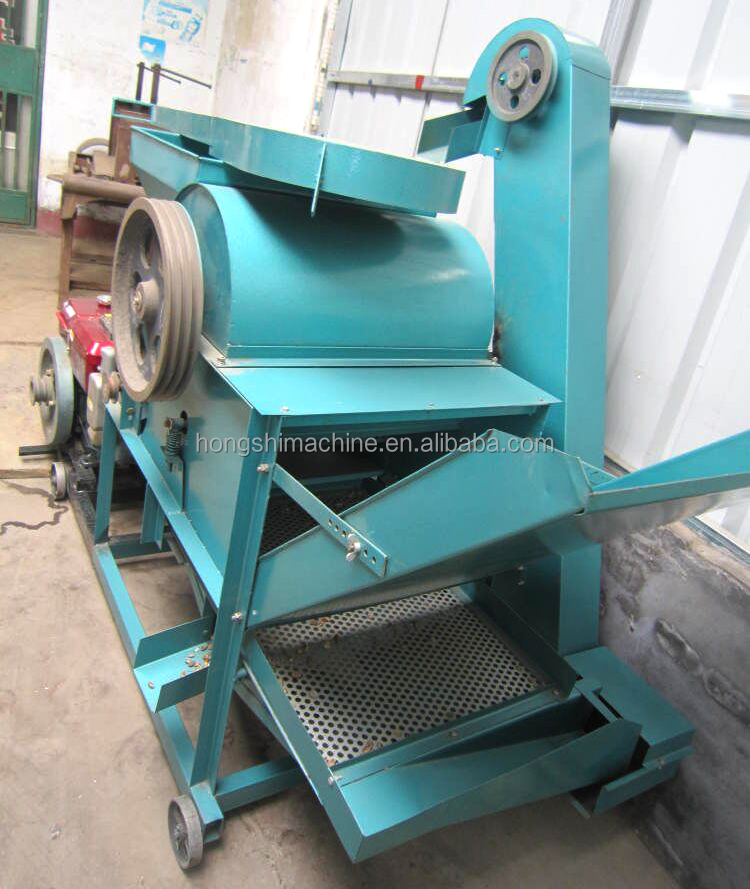 1000-1200kg/h Fiber Decorticating Machine , Diesel Castor Beans Peeling Machine