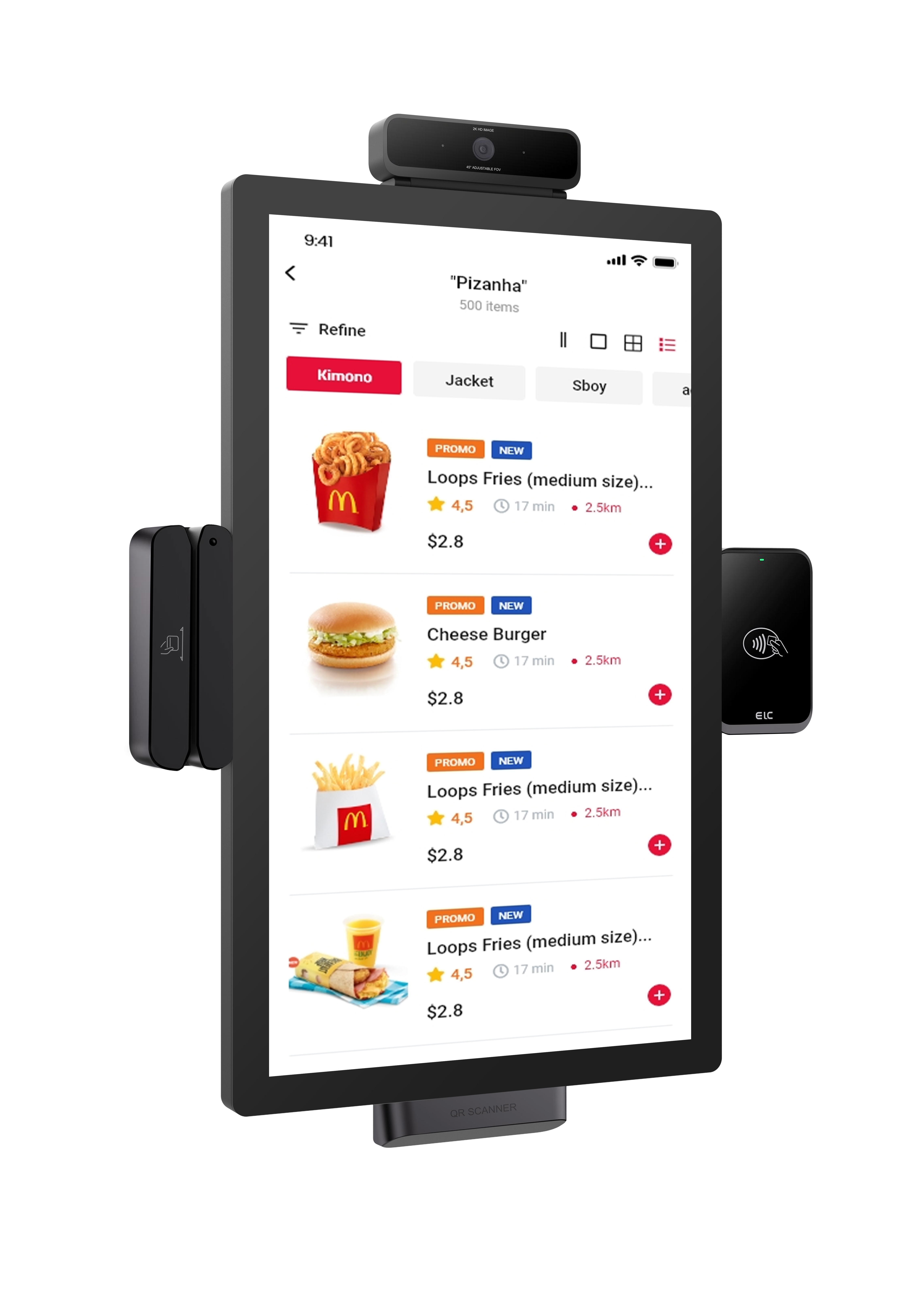 21.5" Touch Screen Android Tablet RK3576 for Restaurant Point of Sale Back Order Kiosk Self-service ordering machine