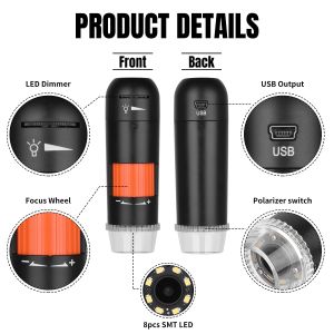 ODM USB Digital Microscope Usb Plug And Play PC Software Polarizer 5MP For