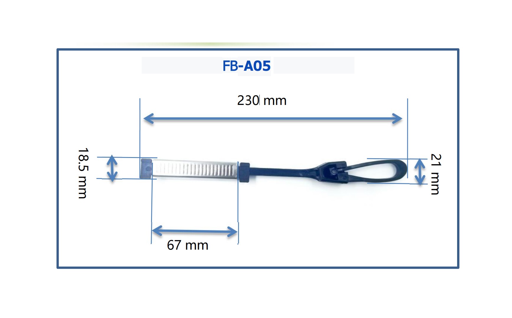 FTTH Nylon and Metal Flat Optical Plastic Fiber Optic Drop Cable Black Fiber Tension Clamp