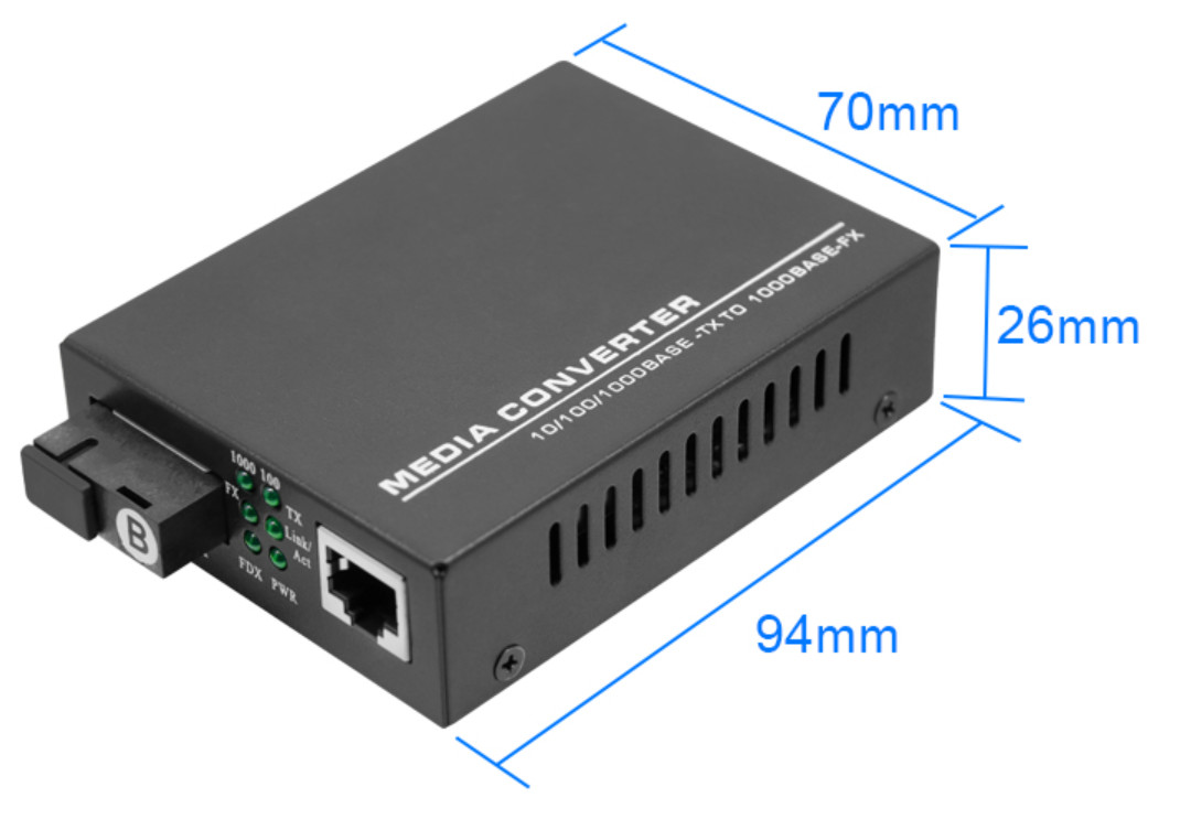 10/100/1000M Rj45 Fiber Optical Converter FC ST FTTB Single Mode