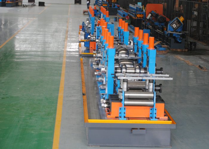 ERW Round Carbon Steel Pipe Making Machine With Worm Adjustment High Precision