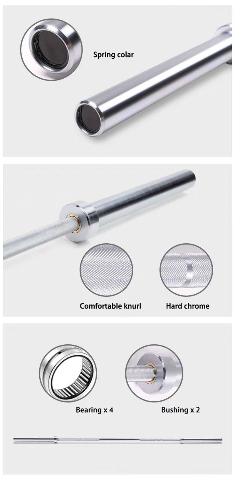 Hot Sale Strength Training Gym Equipment Power Weightlifting 1.2m Curl Barbell Bar