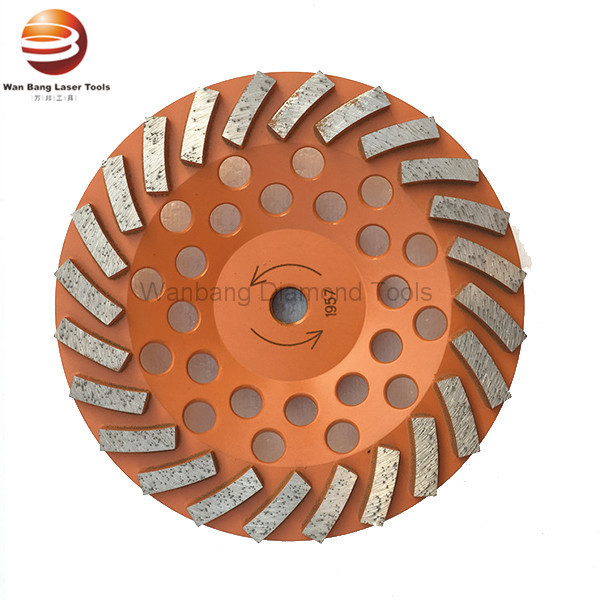 180mm Round Shaped Turbo Diamond Cup Wheels For Floor Grinding