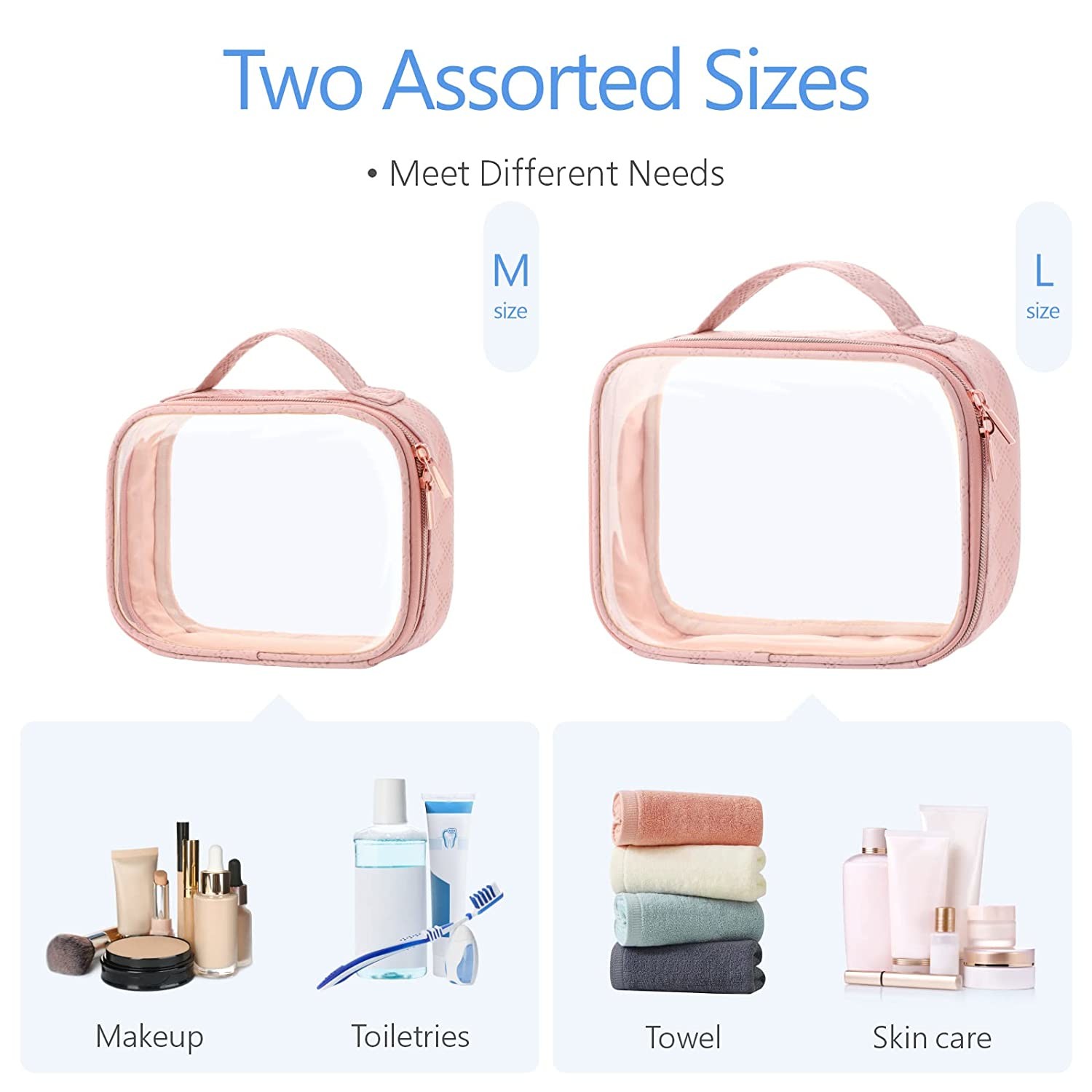 Clear Makeup Bags Waterproof Toiletry Bag with Handle Large Clear Toiletry Bags