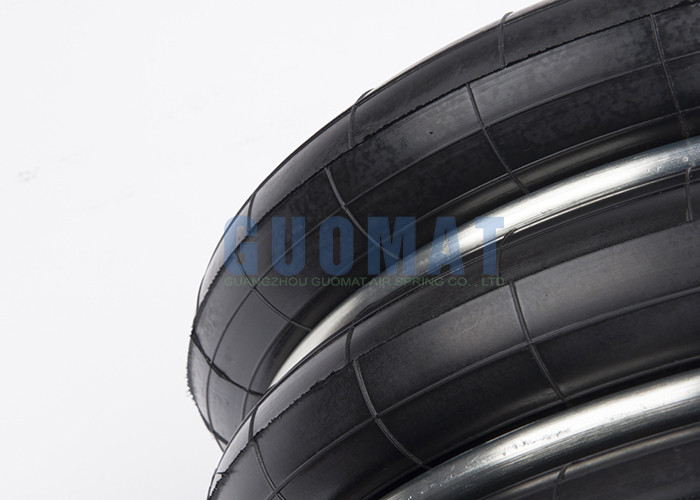 Double Pcs Steel Girdle Ring Industrial Air Springs / Air Bags 3 Convolution