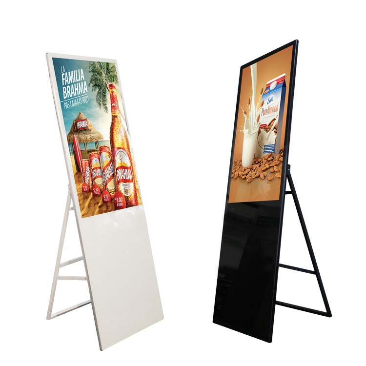 Portable Free Standing 43" inch LED LCD WIFI network Android advertising board signage menu board
