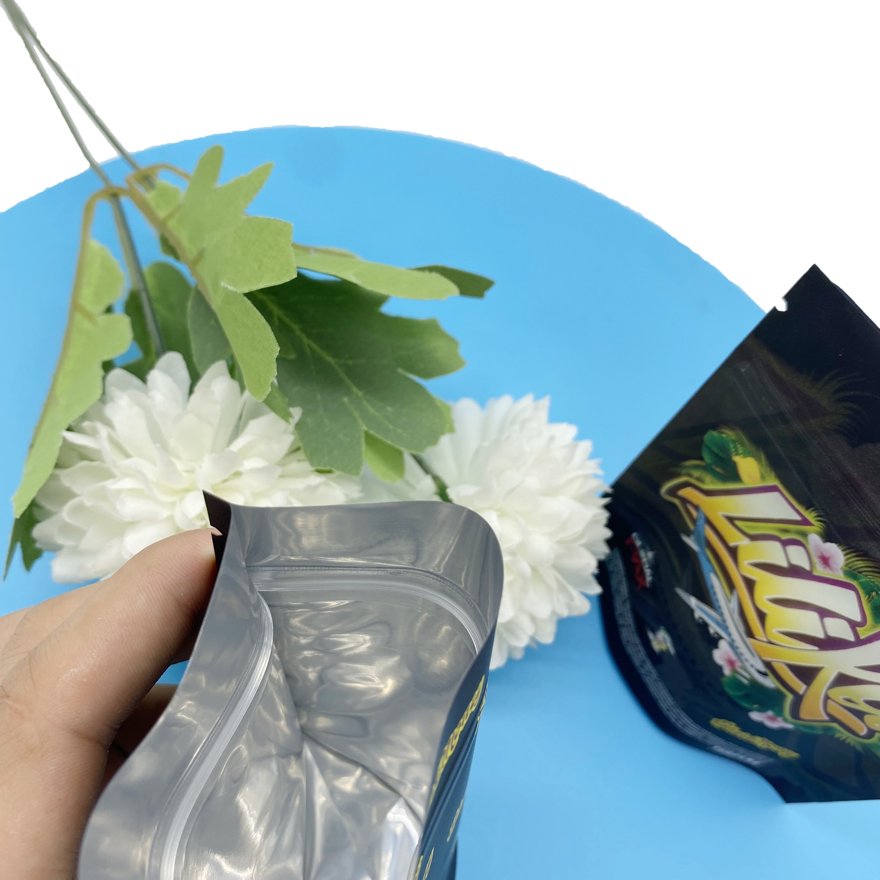 VMPET CR Zipper Soft Touch Mylar Bag 3.5g For weed Flowers