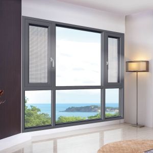 Double Glazing Bulletproof Aluminium Frame Windows Commercial With Mosquito Net