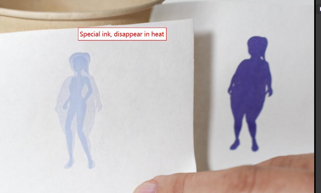 Special ink labels disappear in heat