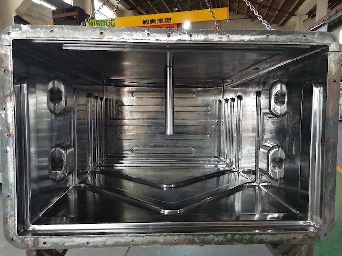 Custom Roto Mold Maker Plastic Linen Trolley Rotational Moulding Mold Process