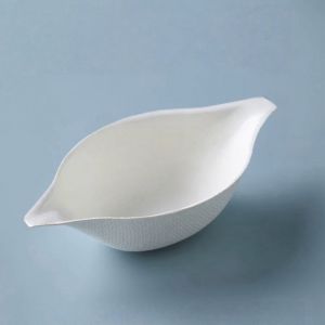 Compostable Irregular Shape Sugarcane Sauce Dish Biodegradable Mini Leaf Shaped