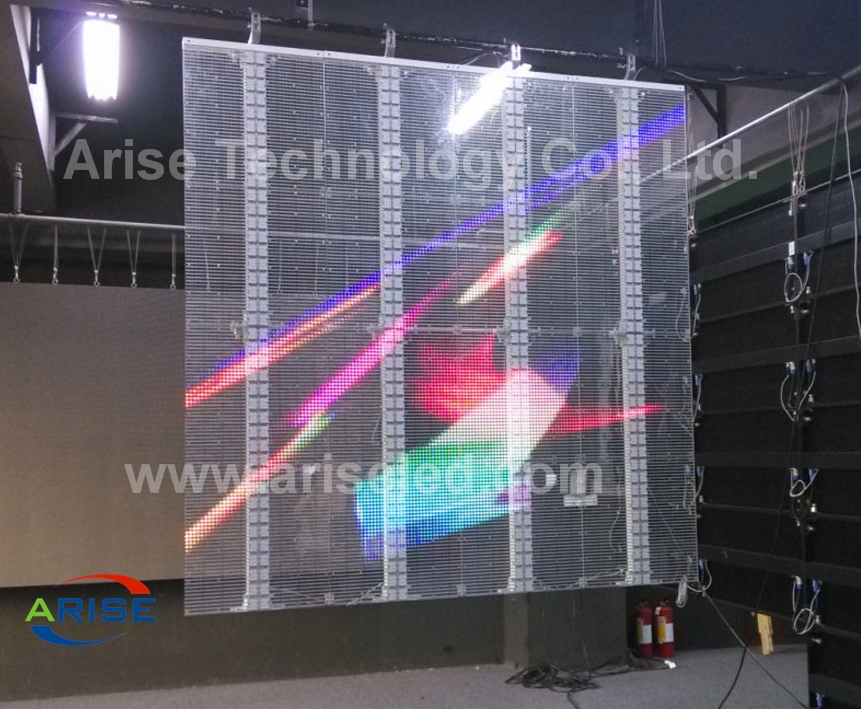 Full Color Transparent LED Display H3.91mm V7.81mm,AEISELED, Glass Window Led Displays p3.