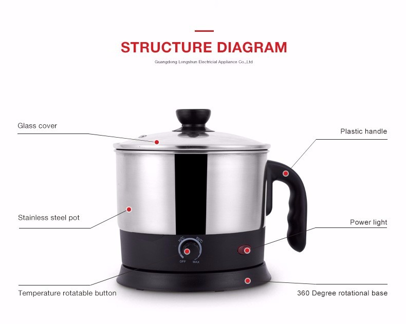 Home Appliances Multifunction Electric Pot Milk Noodle Electric Cooking Pot