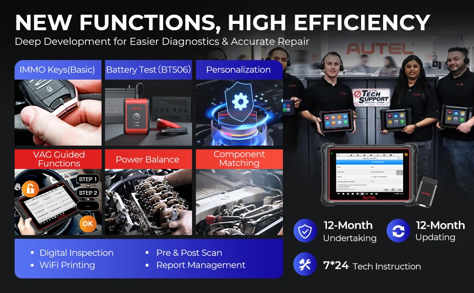 2024 Autel MaxiPRO MP900TS MP900 TS OBD2 Diagnostic Scanner TPMS Programming Coding Tools 8 inch 40 Service