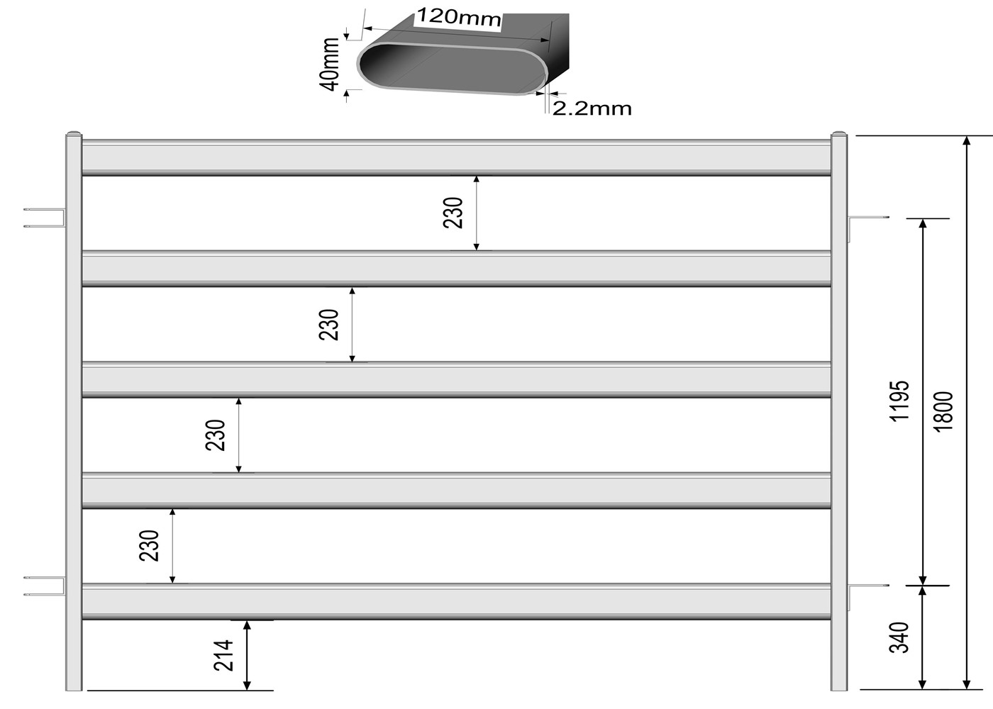 Cattle Fencing Panels 1.8m x2.1m
