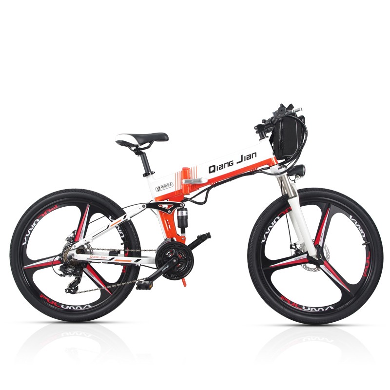 Full Suspension Mountain Style Electric Bike with Double Battery and 120KM Long Range