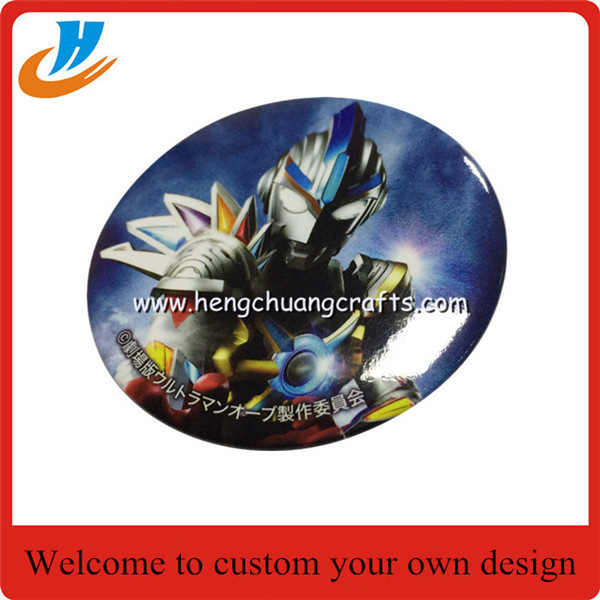 Cartoon tin badge/promotional button badge pin cheapest customized