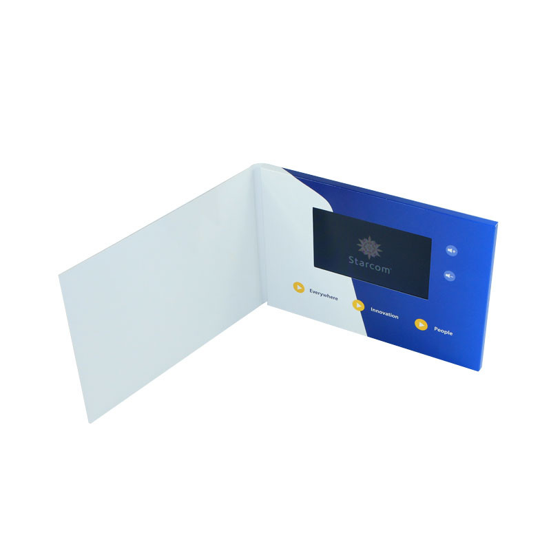 Custom Advertising Media Player LCD Sound Module Video brochure Cards for pharmacy