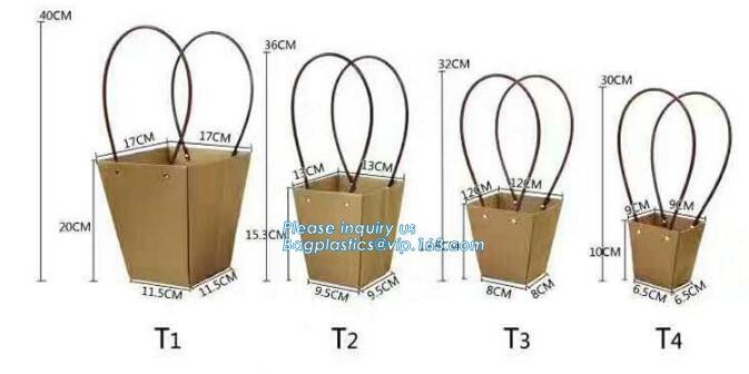 Customized Red Printed Kraft Paper Shopping Bag with Ribbon Handles and Bowknot,Kraft Paper Shopping Bag with Kinds off