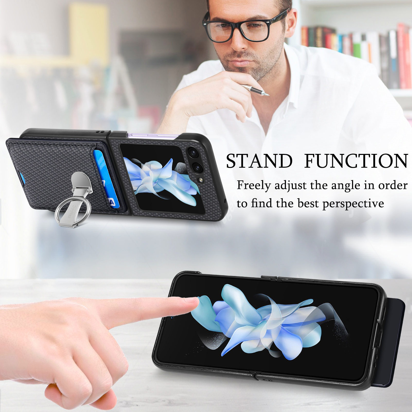 360 Degree Foldable Ring Wallet Design Style Mobile Phone Case for Samsung Galaxy S23 S22 Ultra S21 S20 Plus
