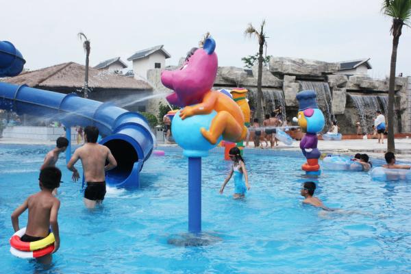 Rabbit Cartoon Aqua Play Structures, Spray Park Equipments, Water Playground