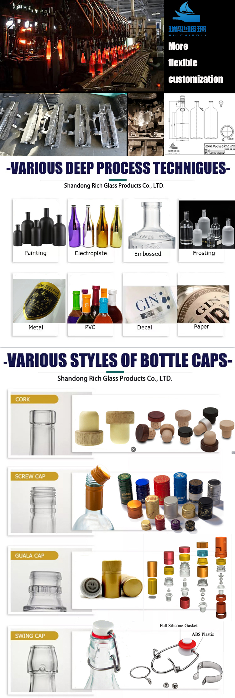 Swing Top Glass Bottles for Beverages Oil Vinegar Water Juice Kombucha Wine Material