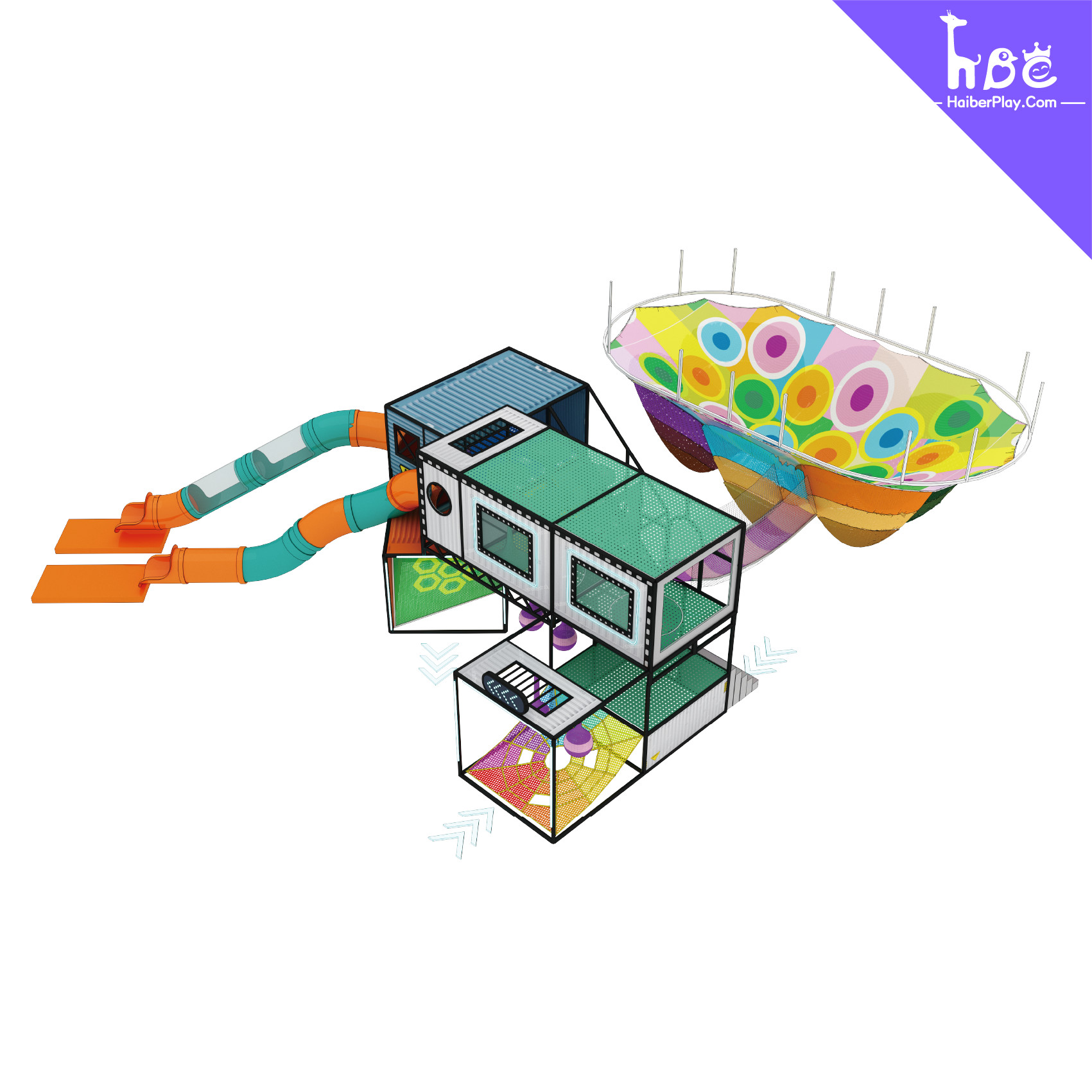 Haiber Rainbow Net Perfect Early Education Play Equipment for Children's Playgrounds and Family Entertainment Centers