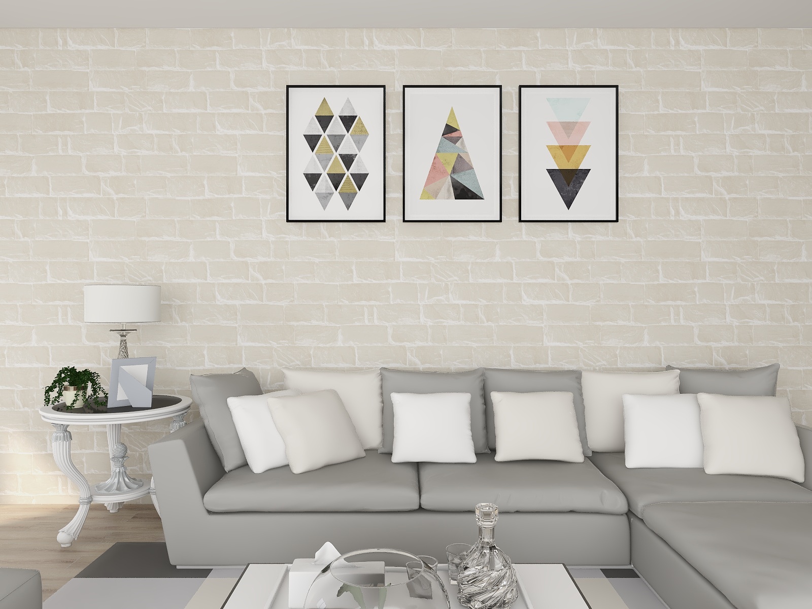 3D Slate Stone Brick Effect Wallpaper PVC 3D Brick Wallpaper For Walls
