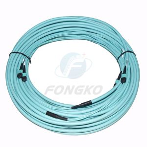 1 meter 24 Core OM3 Multimode Fiber Optical MPO Trunk Cable