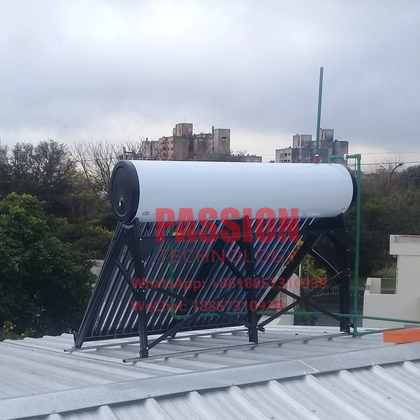 Enamal White Outer Tank Solar Water Heater 304 Stainless Steel Solar Collector