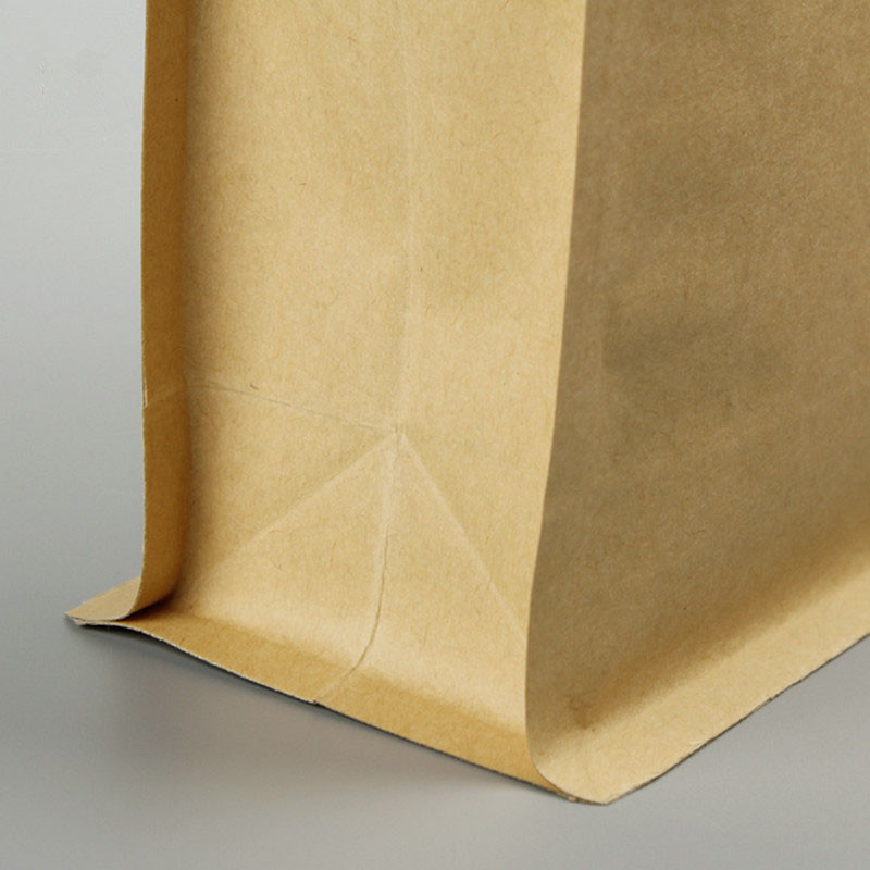 Coffee Snack Nuts Kraft Paper Zip Lock Packaging Bags Resealable Foil Inside Oilproof