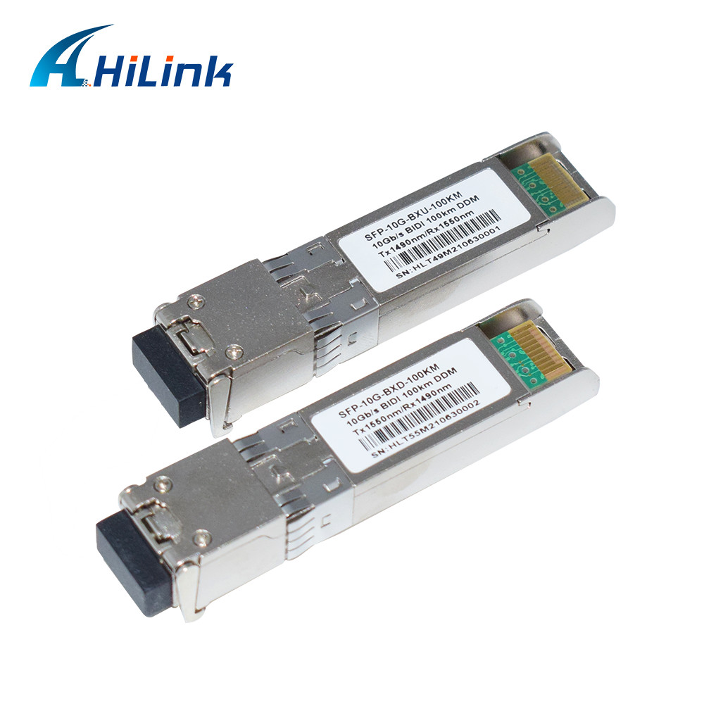 10G SFP+ BIDI 100KM Tx1490nm/Rx1550nm LC Fiber Optic Transceiver SFP-10G-BX-100KM