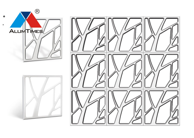 Sound Dampening Clip In Metal Ceiling Tiles Square Shape For Office Building