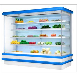 Supermarket fruit multi deck open display plug-in refrigerator plug in type open
