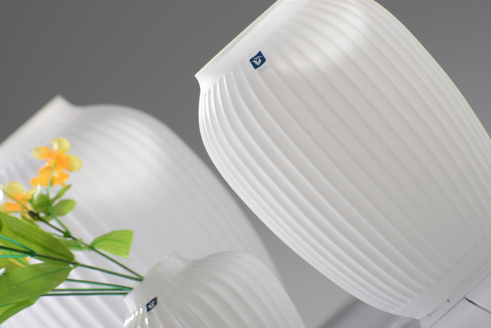 Handmade White Glass Vase For Home Decor