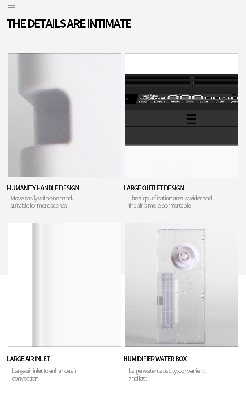 HOMEFISH 330M3/H Remote Control Negative Ion Air Purifier With Multiple HEPA Filters