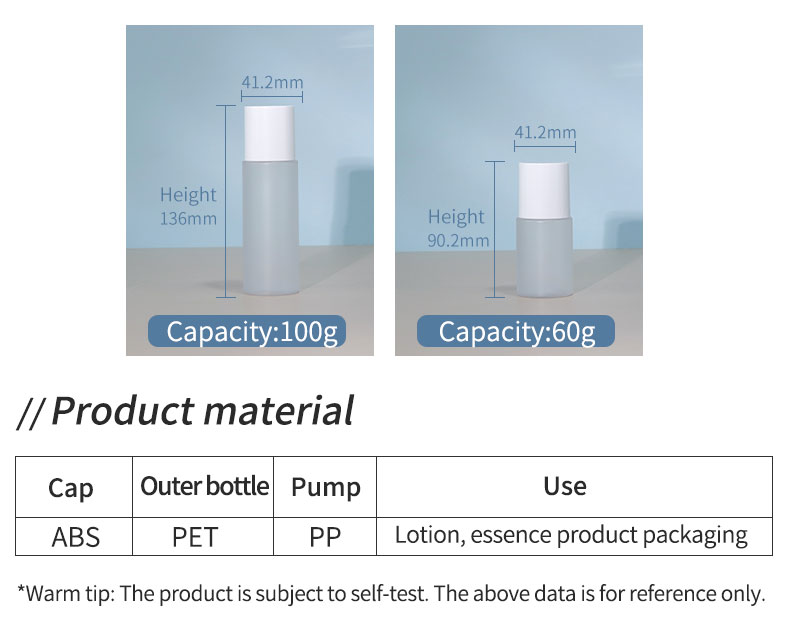 150ml 200ml PET Plastic Bottle with Pump for Luxury Bottle Skincare Face Cream Body Lotion and Serum Oil Screen Printing
