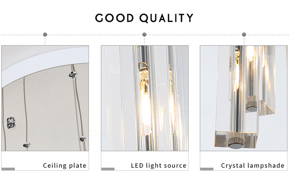 LED Pendant Light Staircase Crystal Chandelier Hanging Lamp Spirl hanging minimalist light(WH-NC-59)