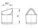 Cemented Tungsten Carbide Wedge Shaped Bit Buttons Hard Alloy Engineering Mining Material