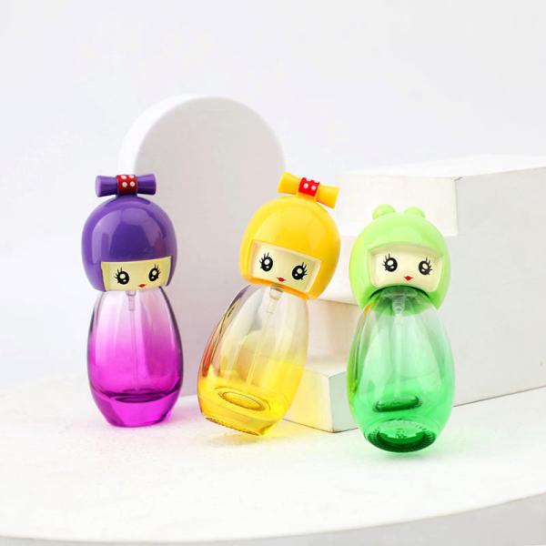 Exquisite Cartoon Gradual Glass perfume Bottle Screw Mouth Glass Bottle Travel