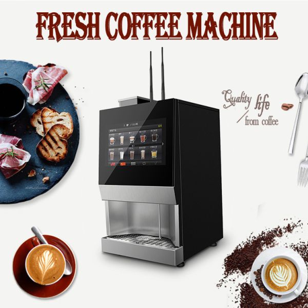 Quality MDB Protocol Fully Automatic Cafe Espresso Vending Machine suits in Convenience Shop for sale