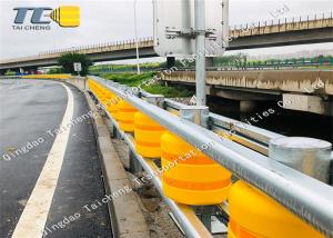  Polyurethane Roller Highway Crash Barrier Orange / Yellow Eco Friendly Manufactures