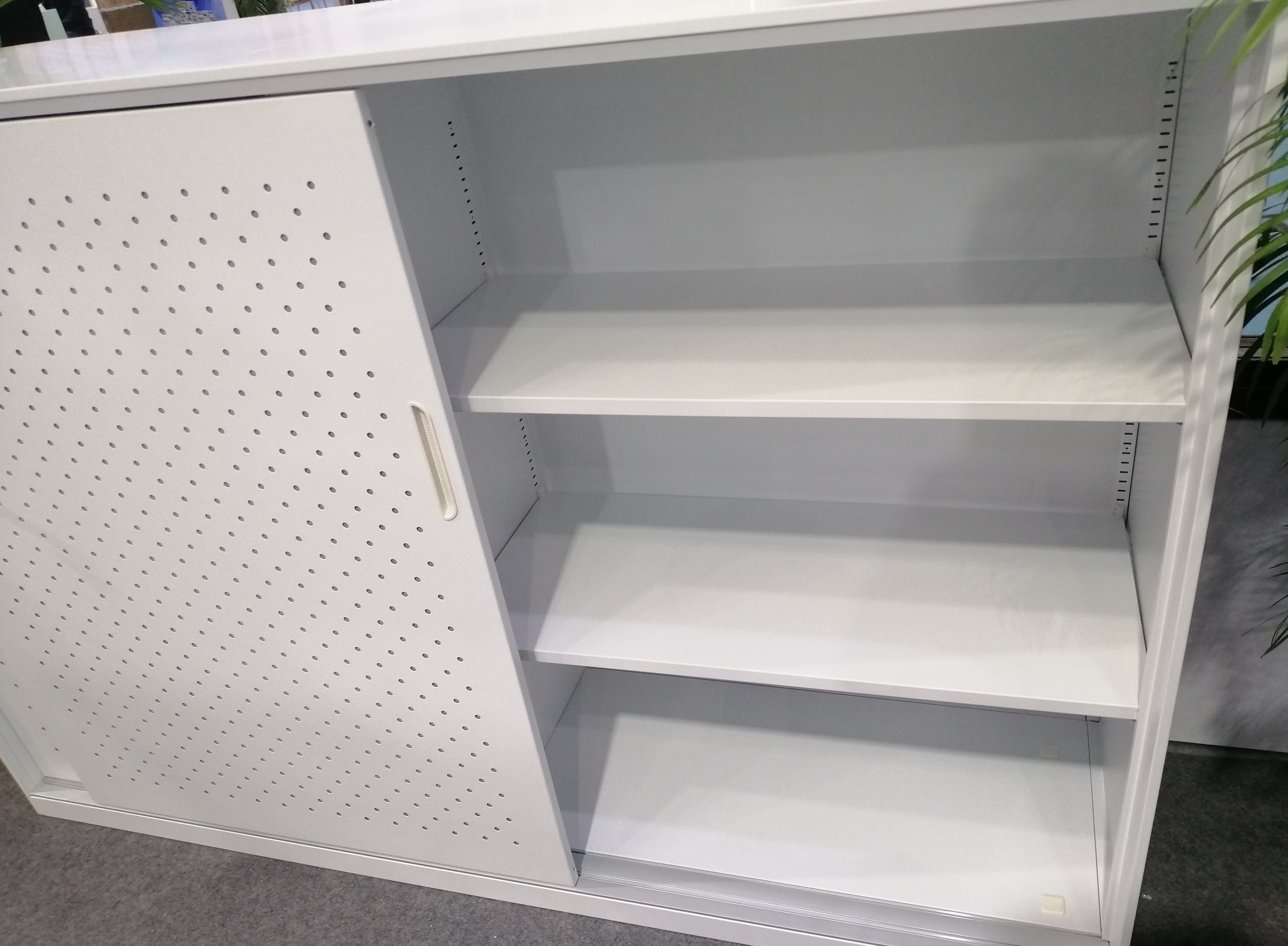 Acoustic Sliding Door Office Metal Cabinet 0.7mm Thickness