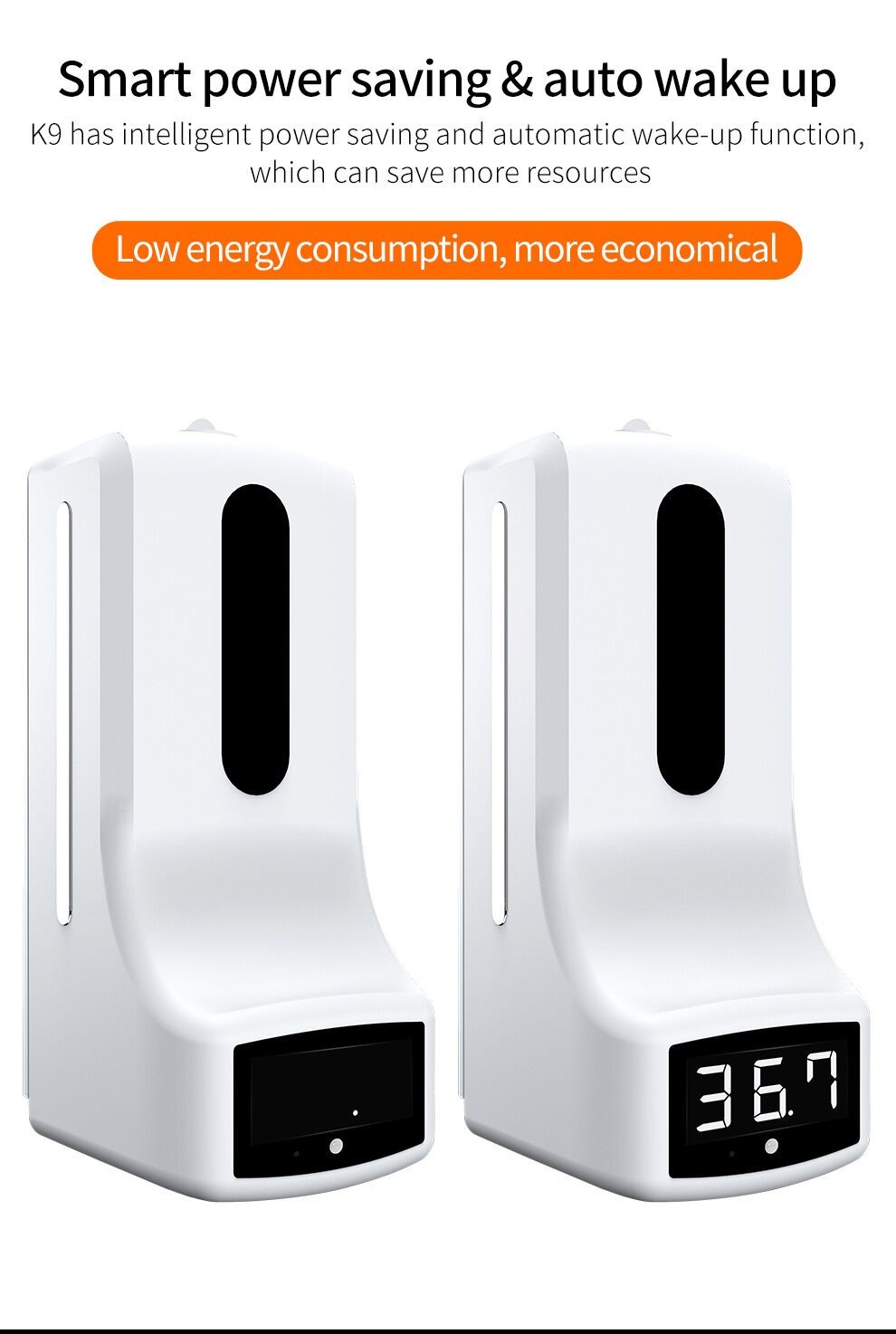 Intelligent Sensor Touchless Sanitizer Soap Dispenser Machine with Temperature Measurement,Wall Mount Soap Dispenser